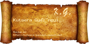Kutsera Gyöngyi névjegykártya